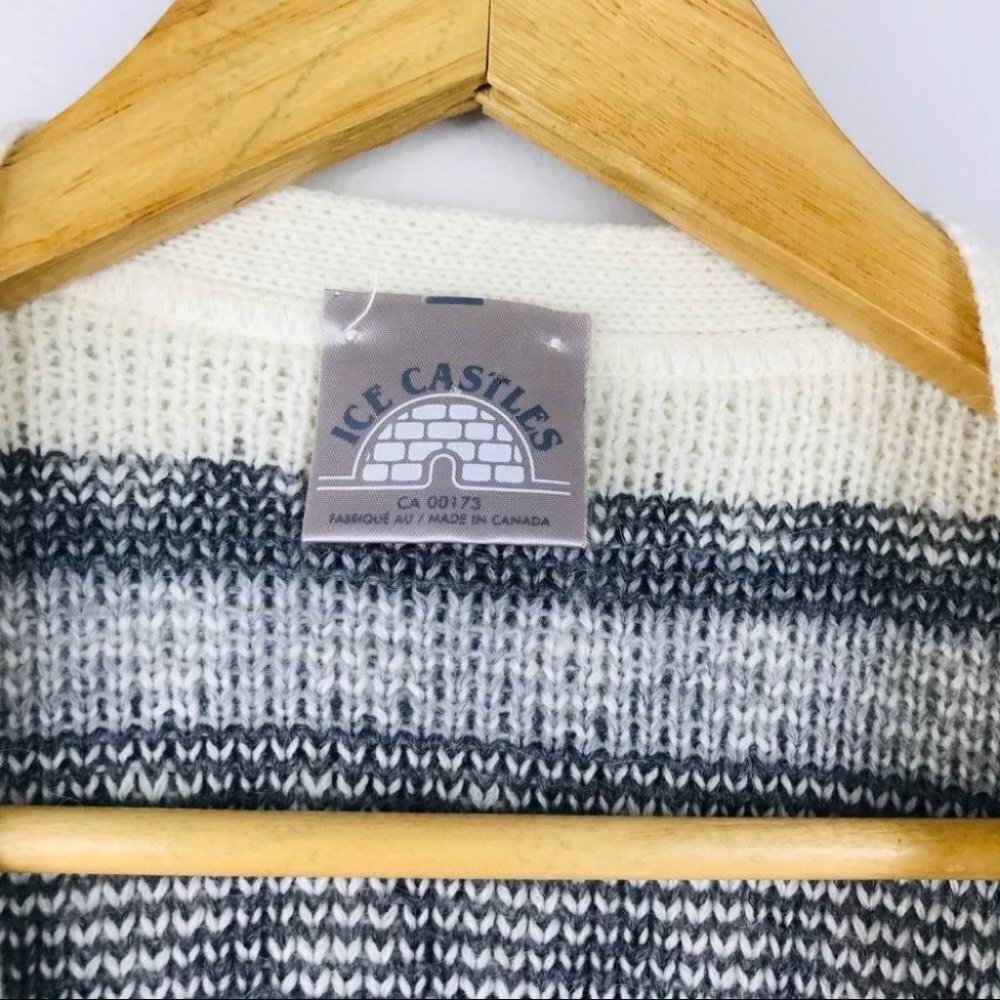Ice Castles Drops Design  cap sleeve white cardigan size M - Picture 12 of 14